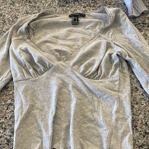 V neck forever 21 grey shirt